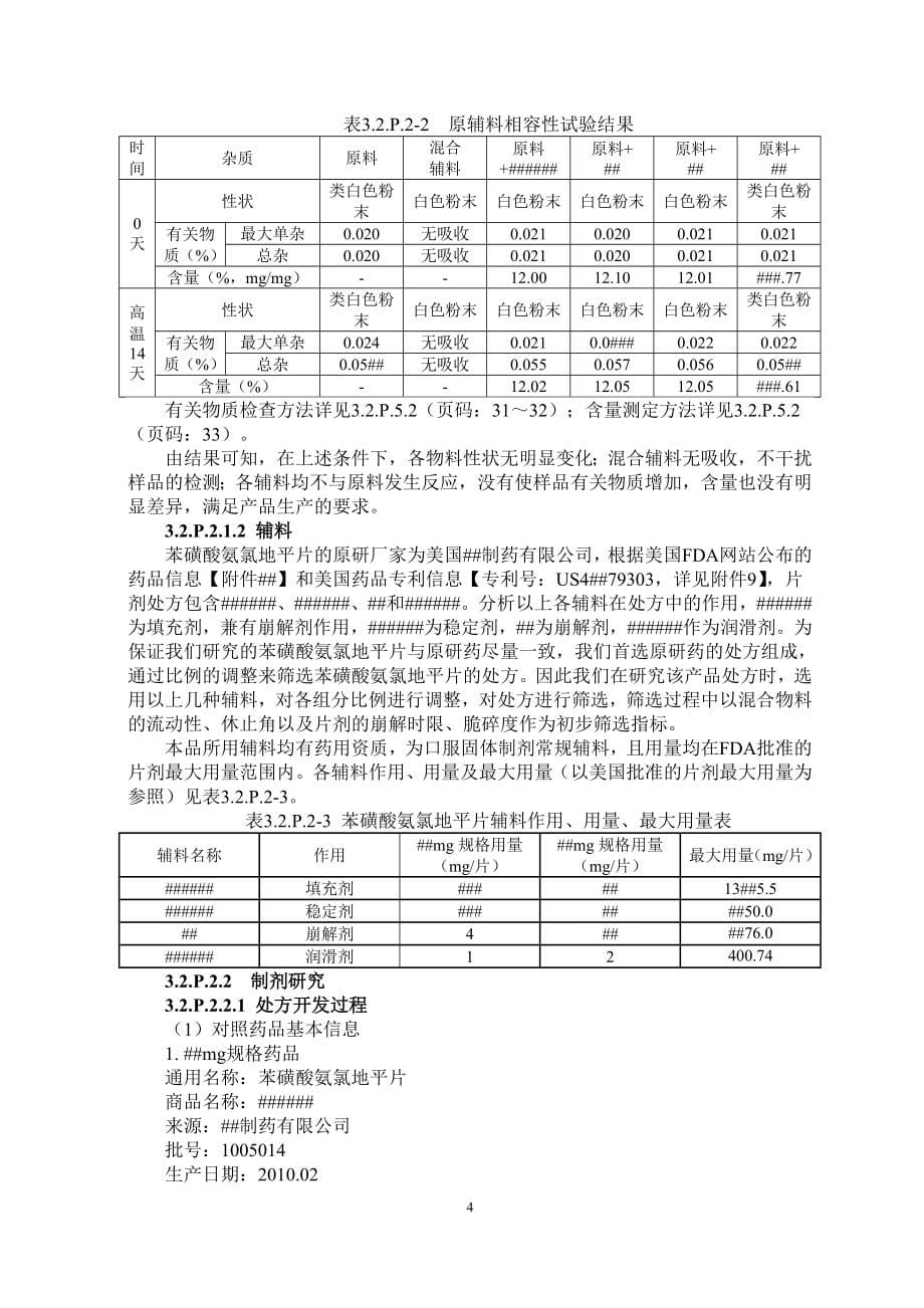 苯磺酸氨氯地平片ctd格式申报资料_第5页