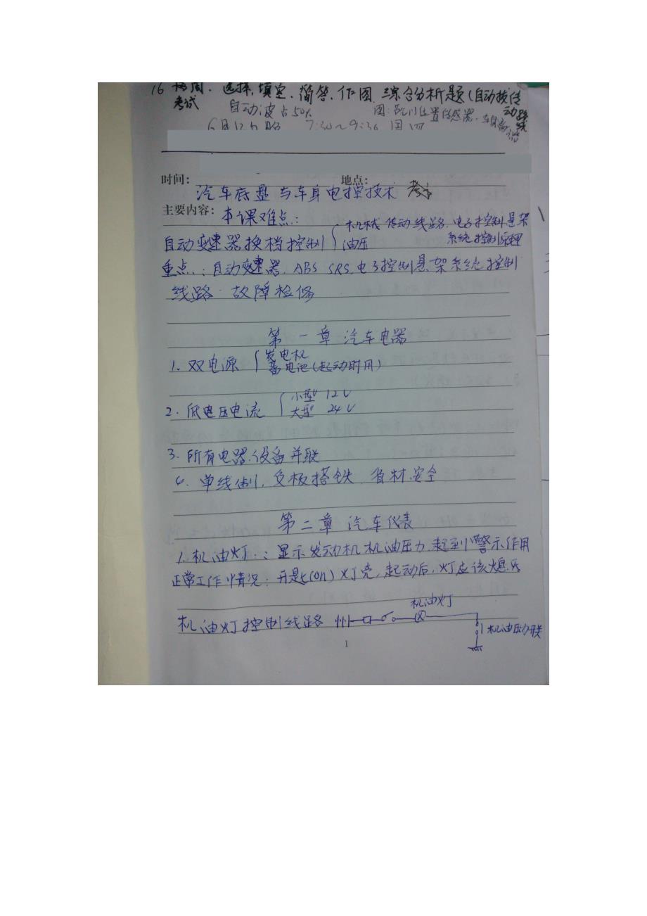 华南农业大学底盘期末考试复习笔记_第1页