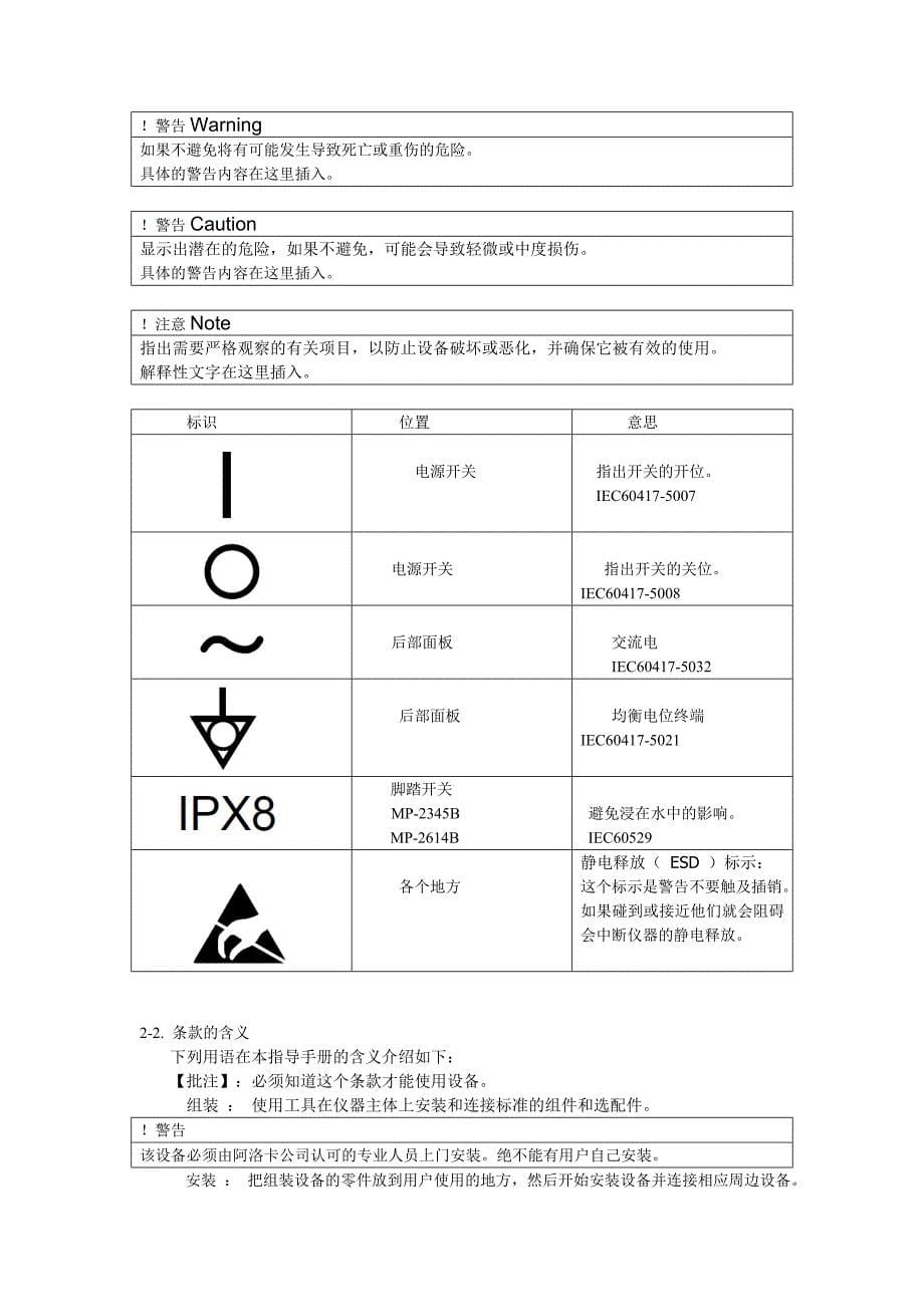 阿洛卡设备使用说明_第5页