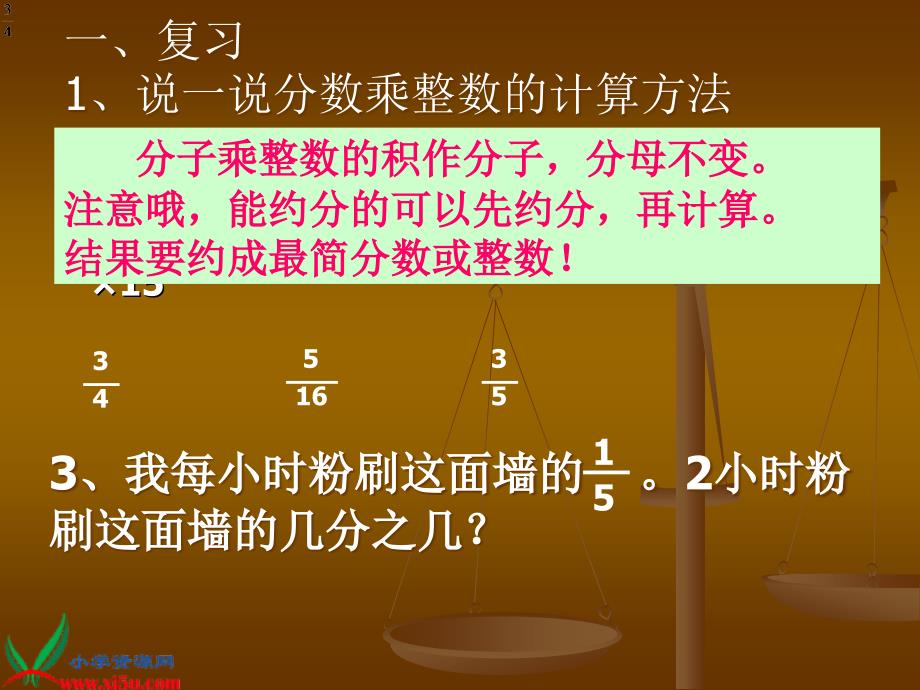 （人教新课标）六年级数学上册课件 分数乘法 3_第2页