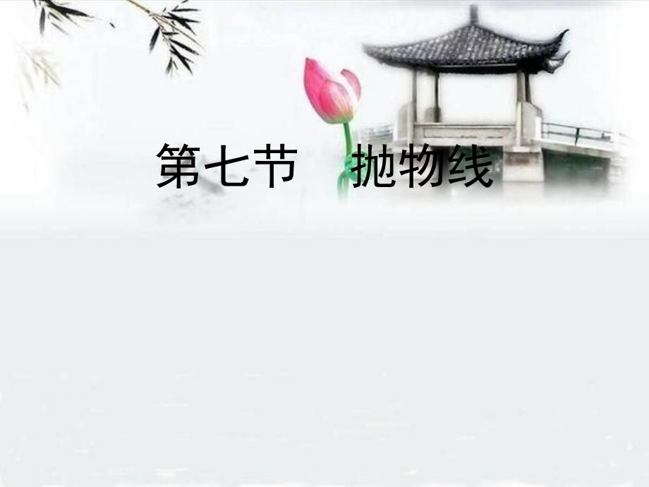 2012高考数学总复习课件：第十单元 第七节 抛物线_第1页