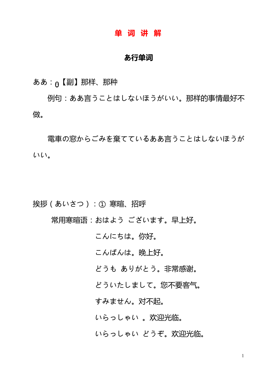 日语单词讲解(适合N3_N4_N5)_第1页