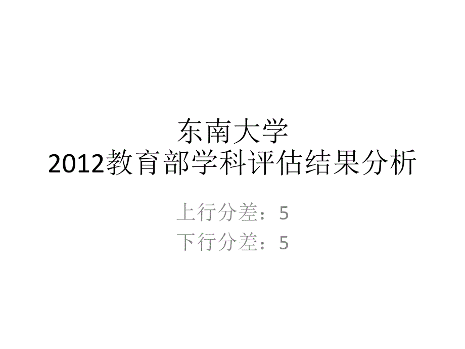 分分差内东南大学教育部学科评估结果分析_第1页