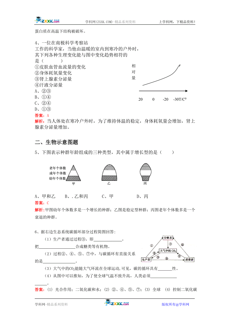 2010年浙江省高二生物会考非选择题_第2页