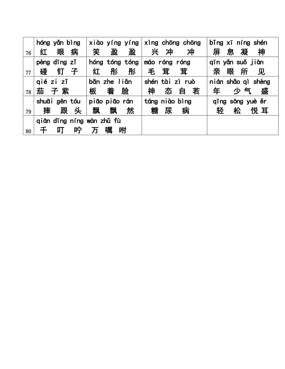 四年级上册语文拼音专项复习(三)(选读课文)_第4页