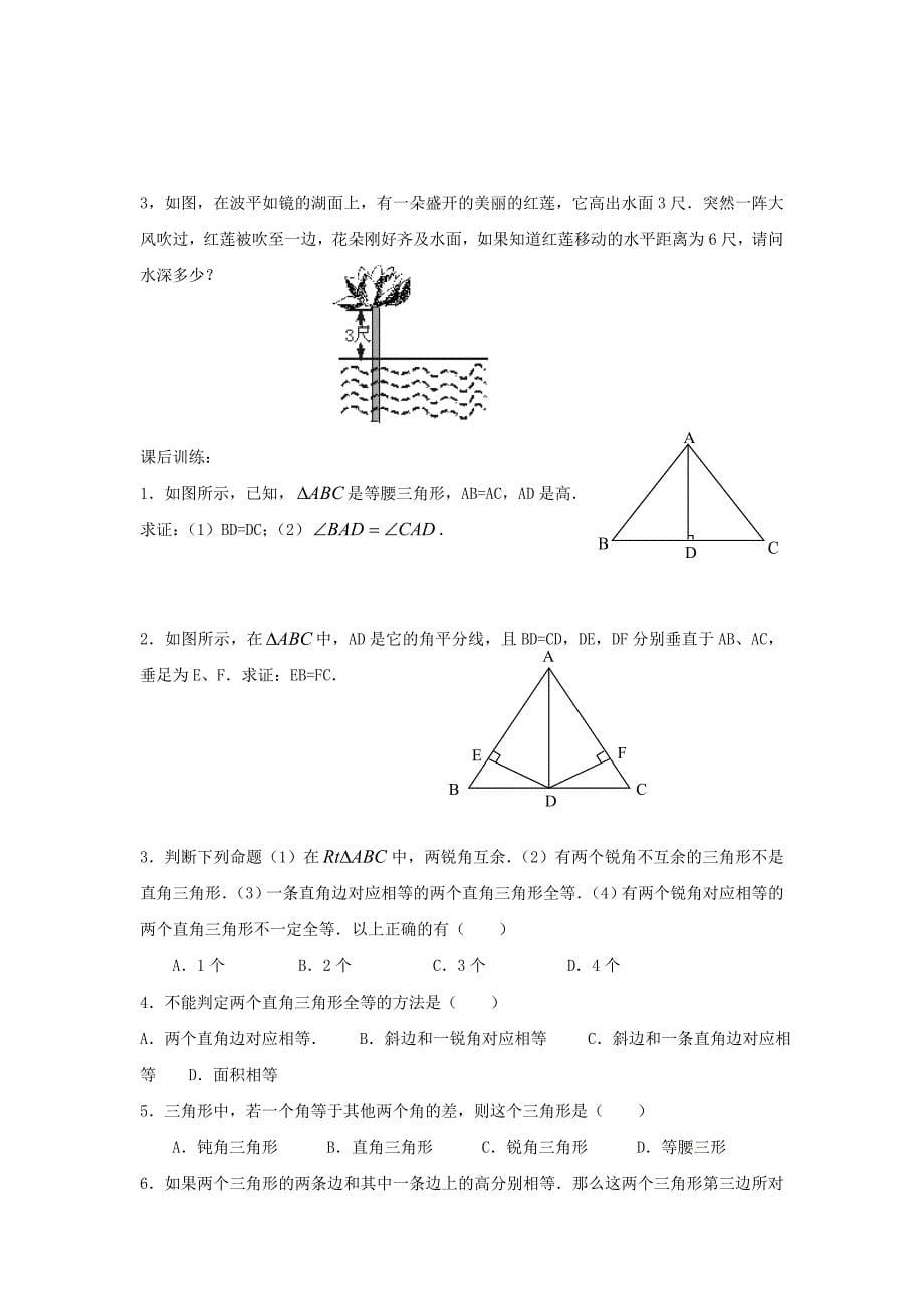 直角三角形和作三角形复习(2)_第5页