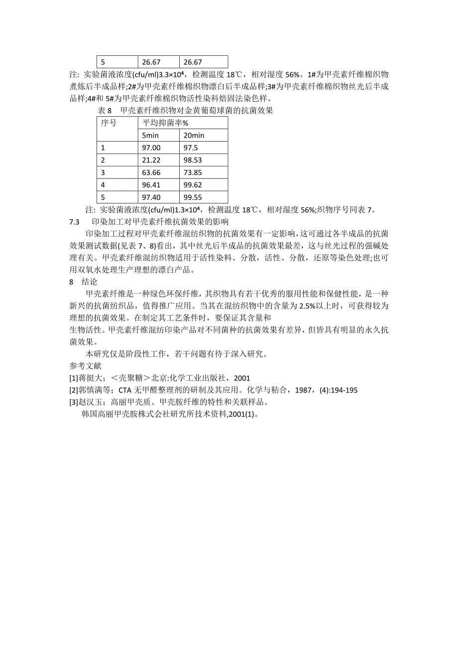 甲壳素整理剂,壳聚糖加工剂,水溶性甲壳素,甲壳素天然抗菌剂,壳聚糖整理剂,甲壳素,壳聚糖,纺织抗菌剂_第5页