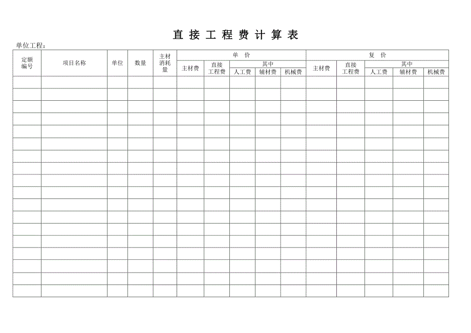 最标准工程预算表,非网络下载_第2页