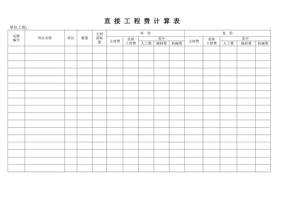 最标准工程预算表,非网络下载_第5页