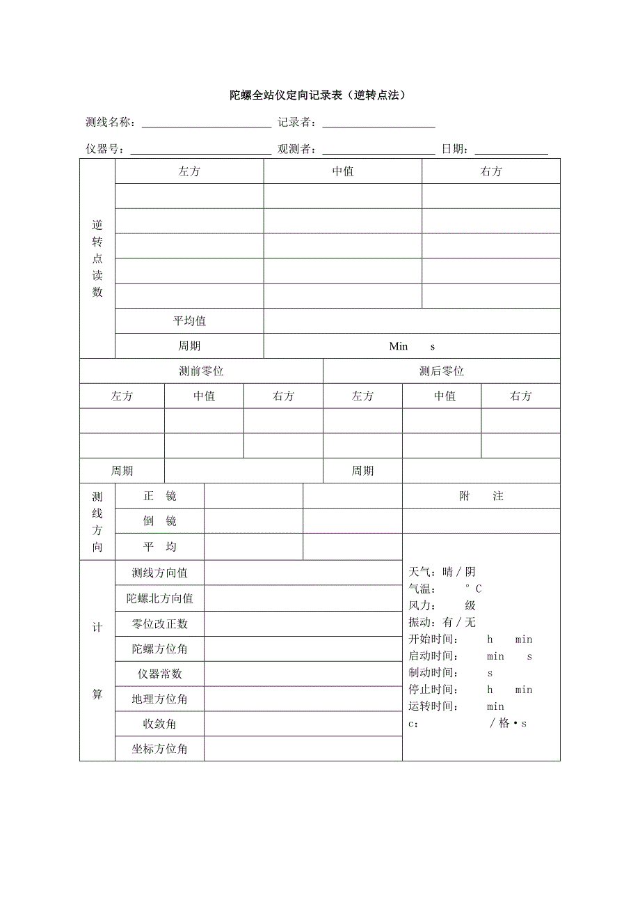 陀螺全站仪定向记录表_第2页