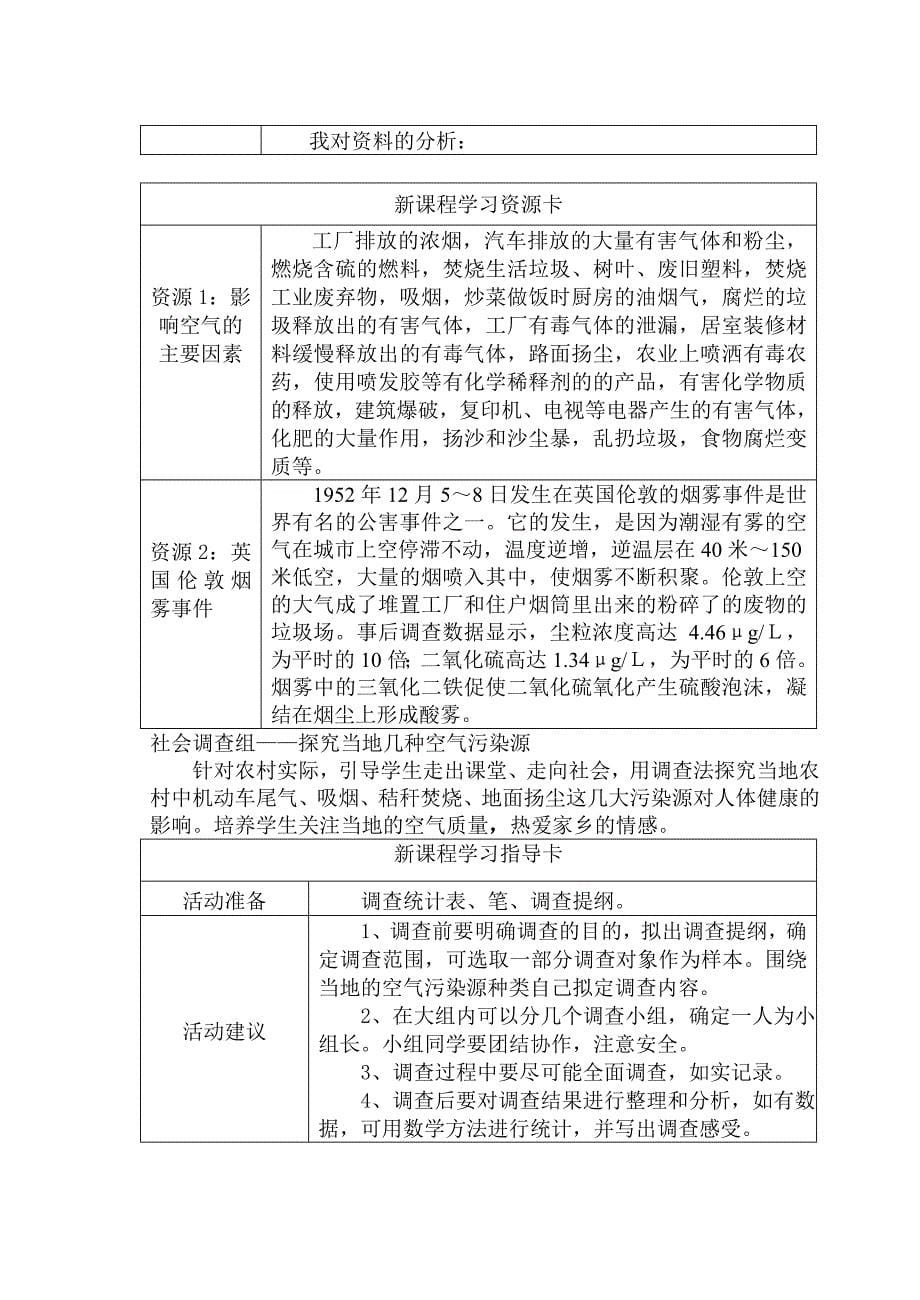 空气质量与健康说课稿_第5页