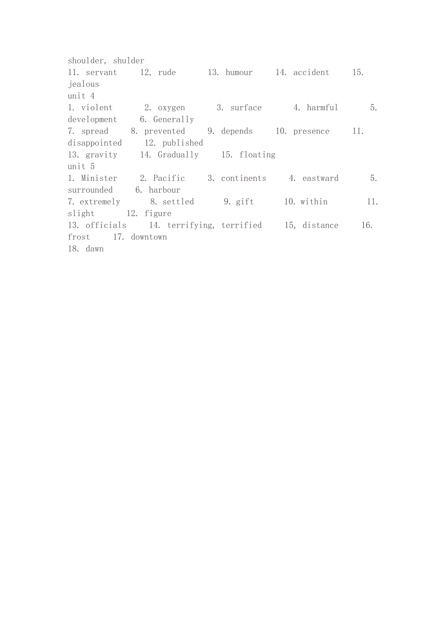 高一英语必修3单词拼写_第4页