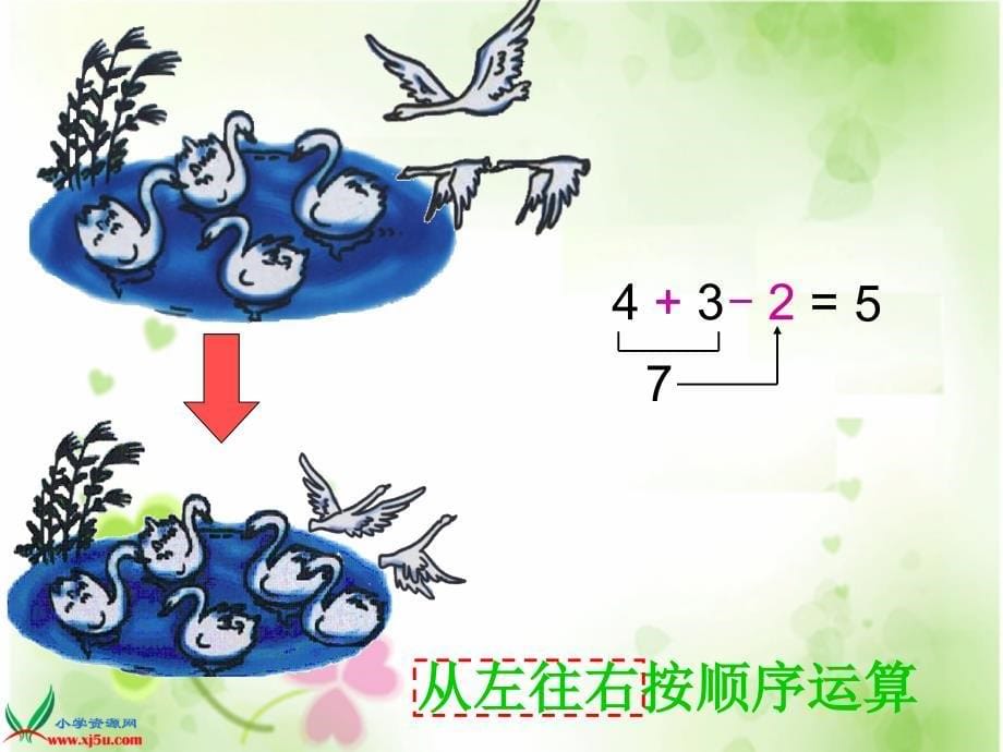 （青岛版）一年级数学上册课件 连加连减的综合练习_第5页