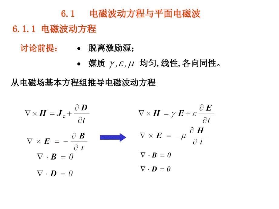 电磁波动方程,6.2理想介质中的波_第5页