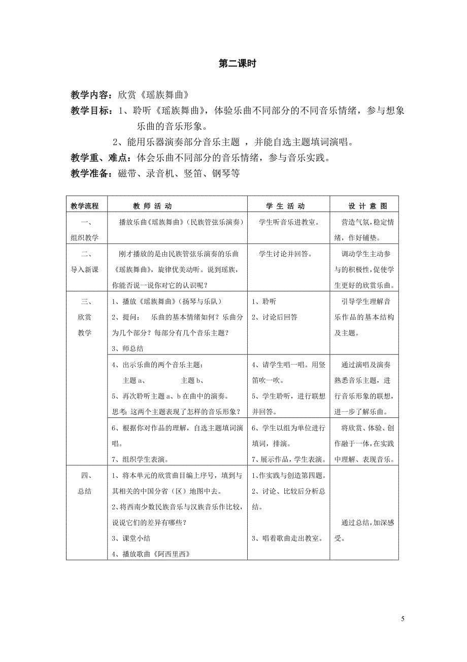 人音版16册音乐全册教案_第5页