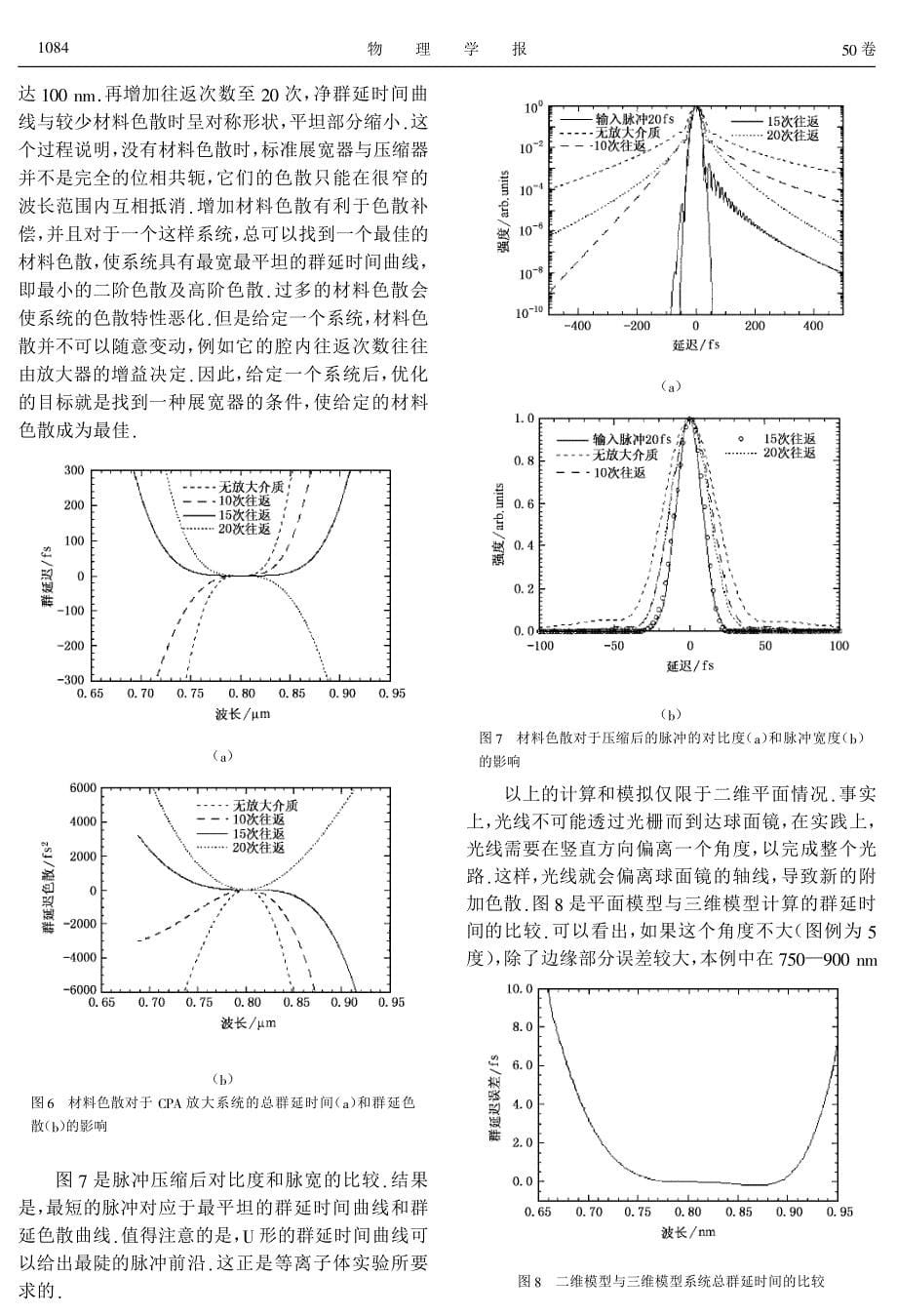 飞秒脉冲放大器中色散的计算和评价方法_第5页