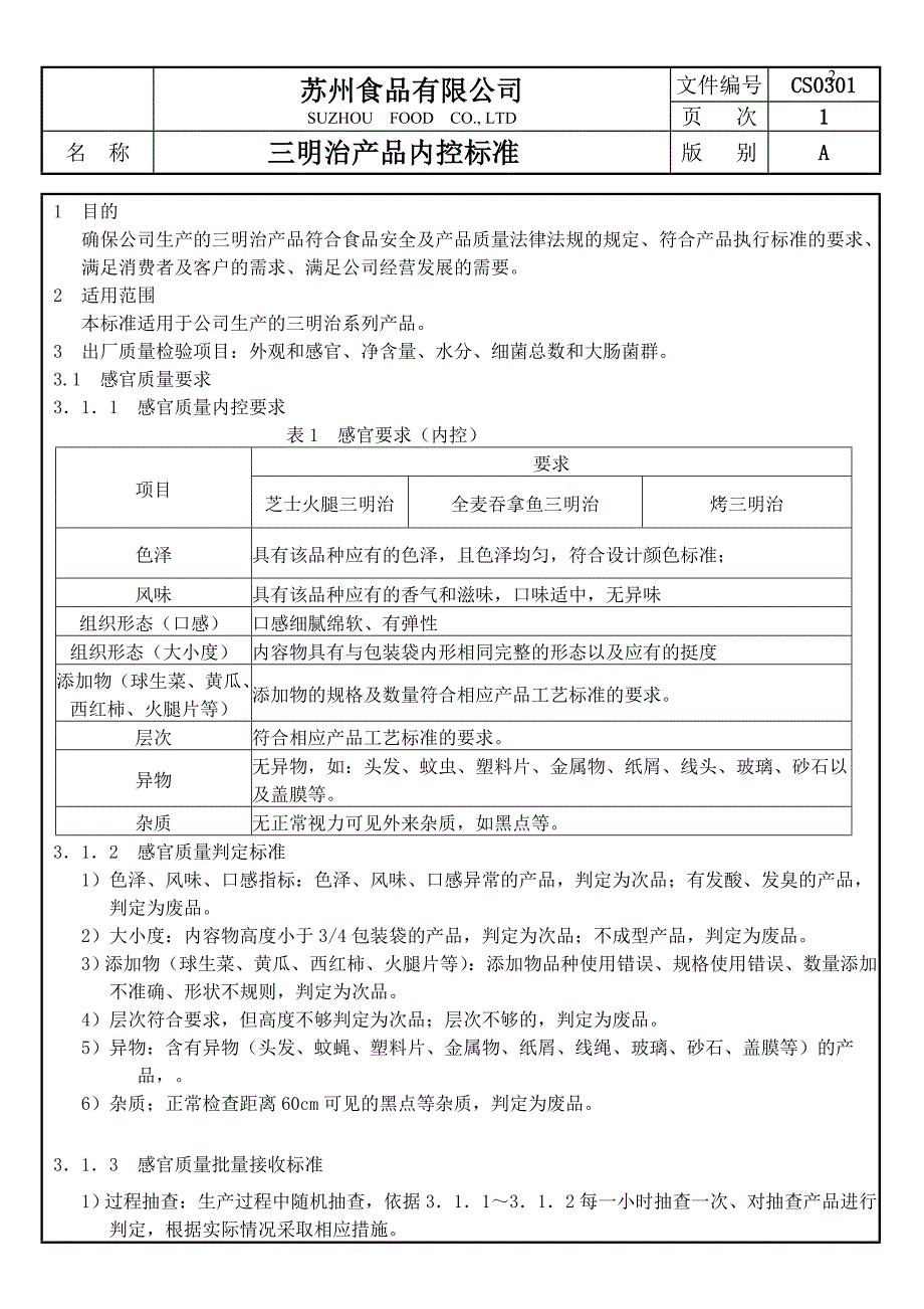 三明治内控标准(cs0301)_第2页