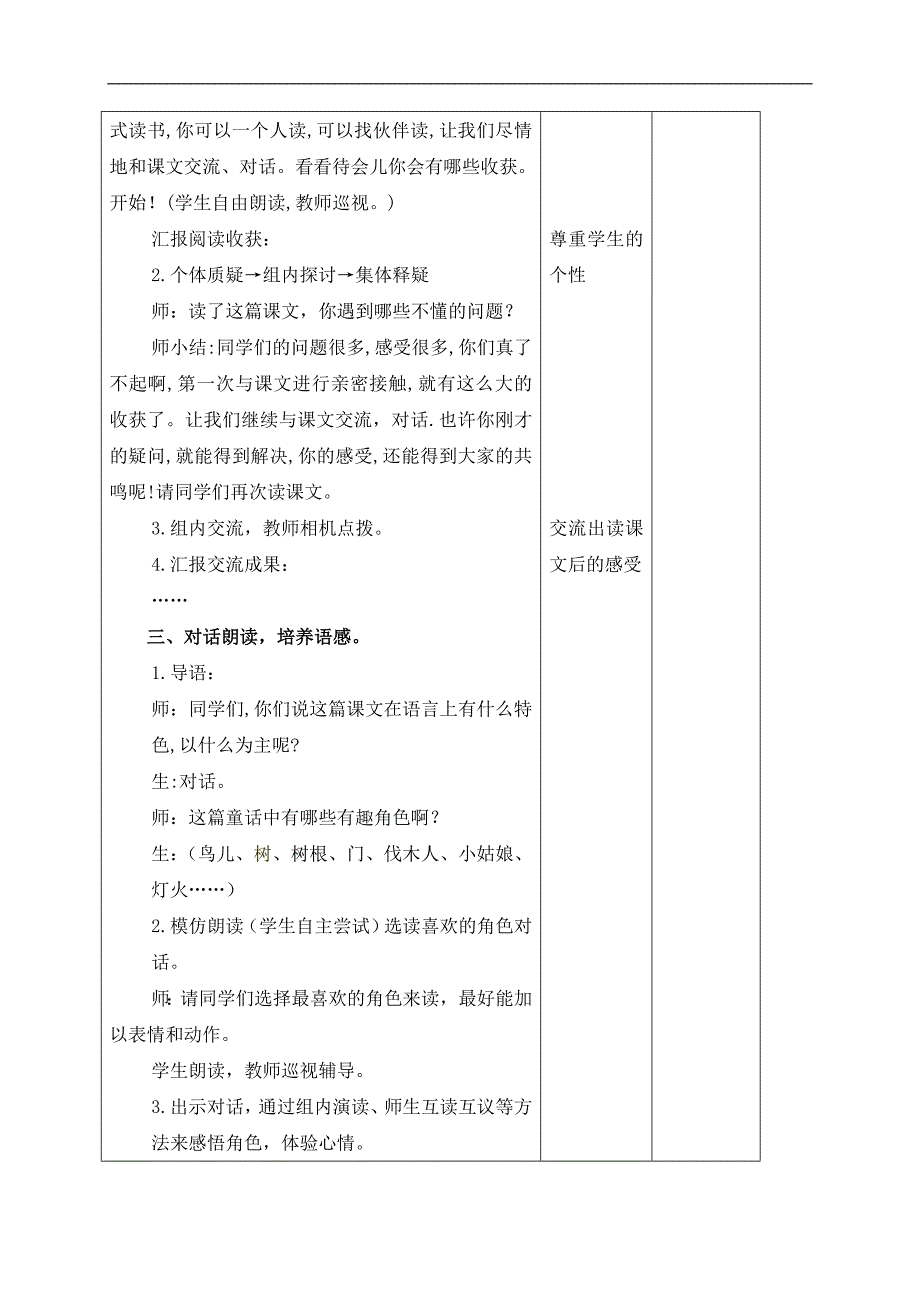 （长春版）三年级语文下册教案 去年的树 2_第2页