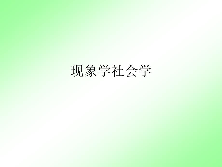 现象学社会学_第1页