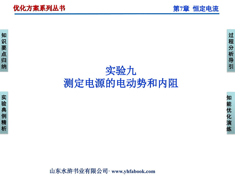 2012优化方案人教版物理总复习课件实验九_第1页