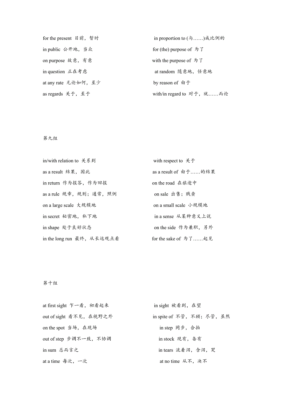 考研英语固定词组搭配_第4页