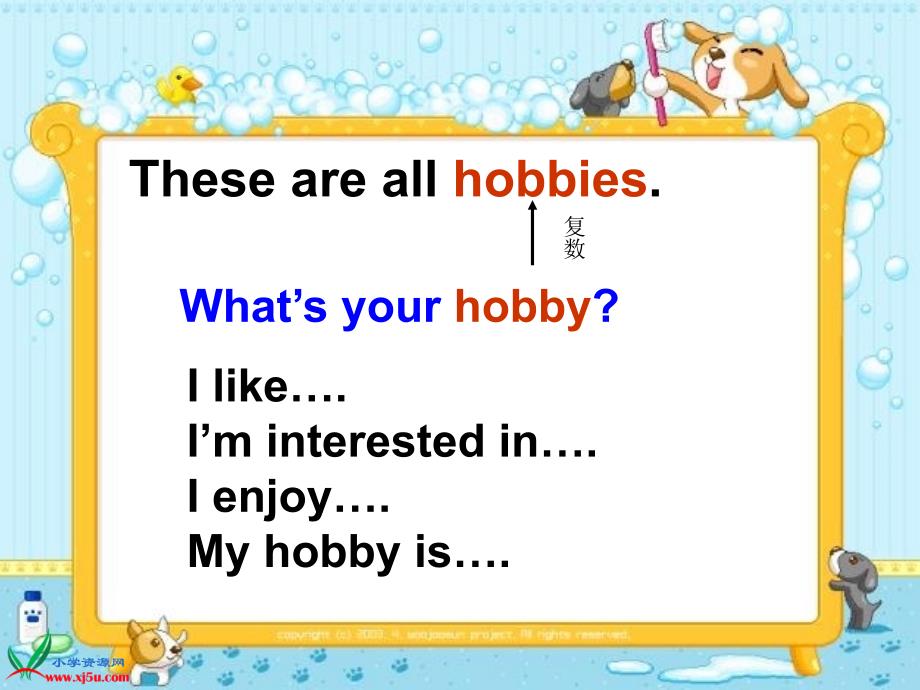 人教(新版)六年级英语上册课件 lesson 13 what is your hobby_第3页