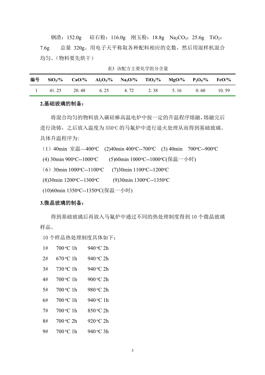 钢渣微晶玻璃熔融固化实验_第3页