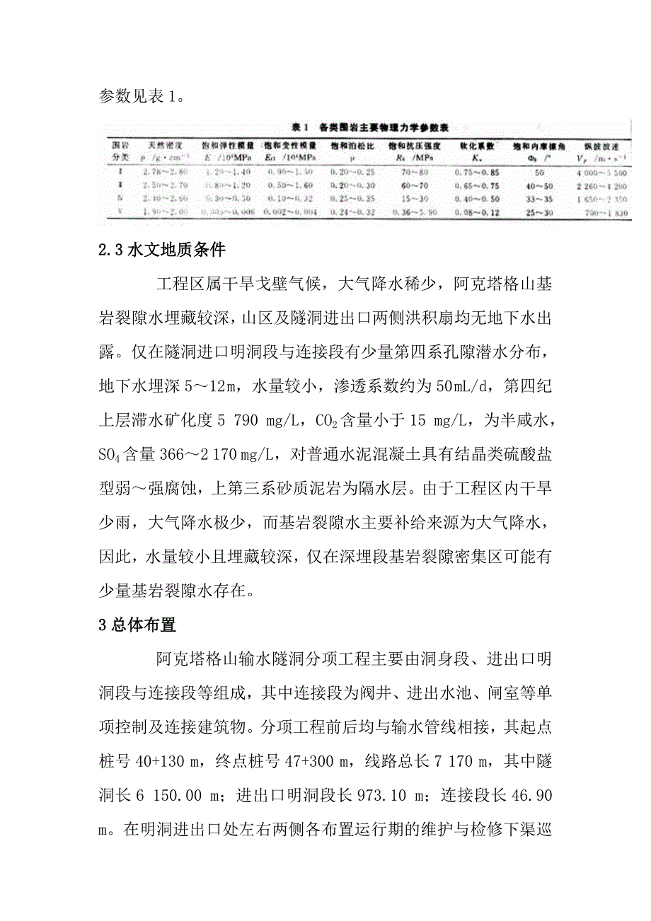 阿克塔格山输水隧洞工程设计_第4页