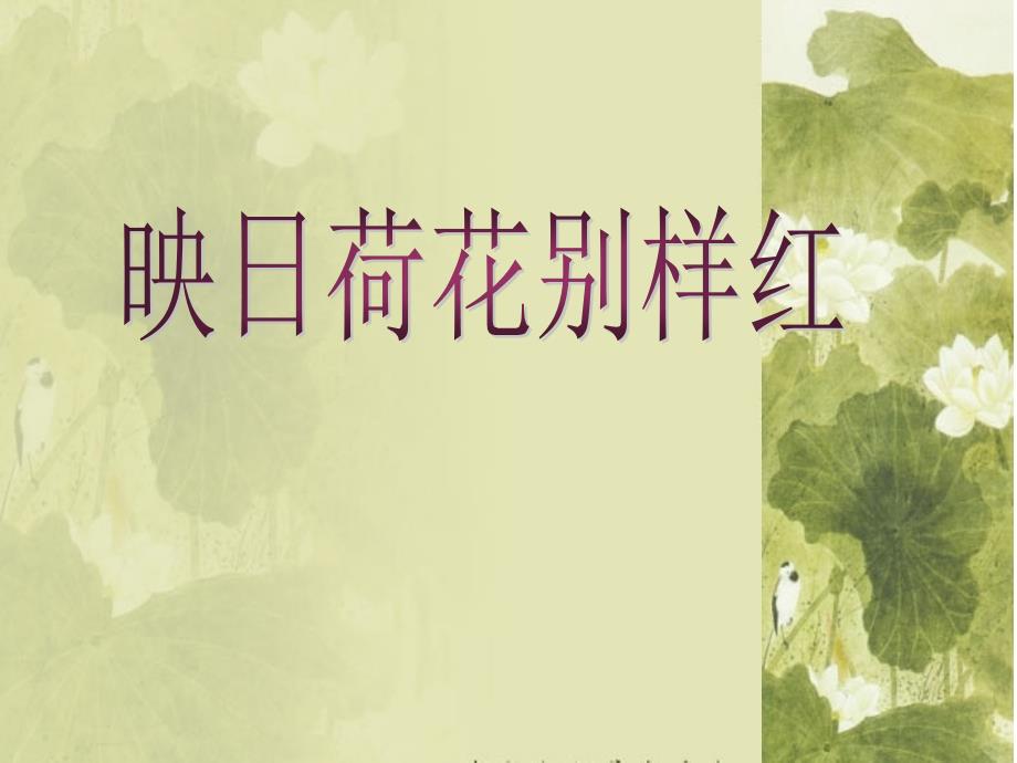 （浙美版）五年级语文下册课件 映日荷花别样红_第1页