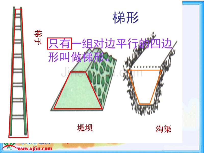 （沪教版）五年级数学上册课件 梯形的认识 1_第3页