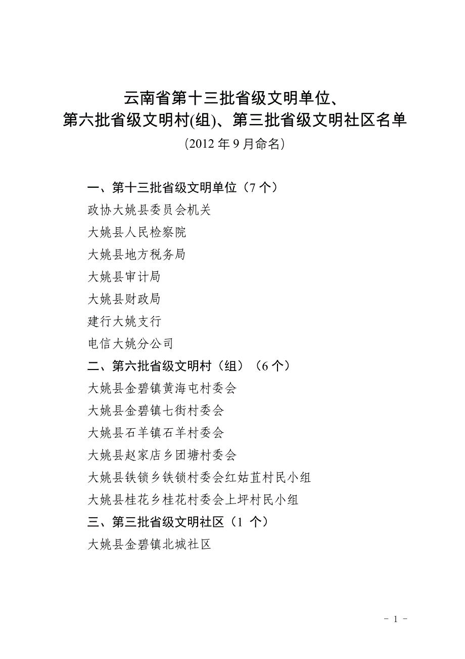 大姚县文明乡（镇）、文明单位、文明_第2页