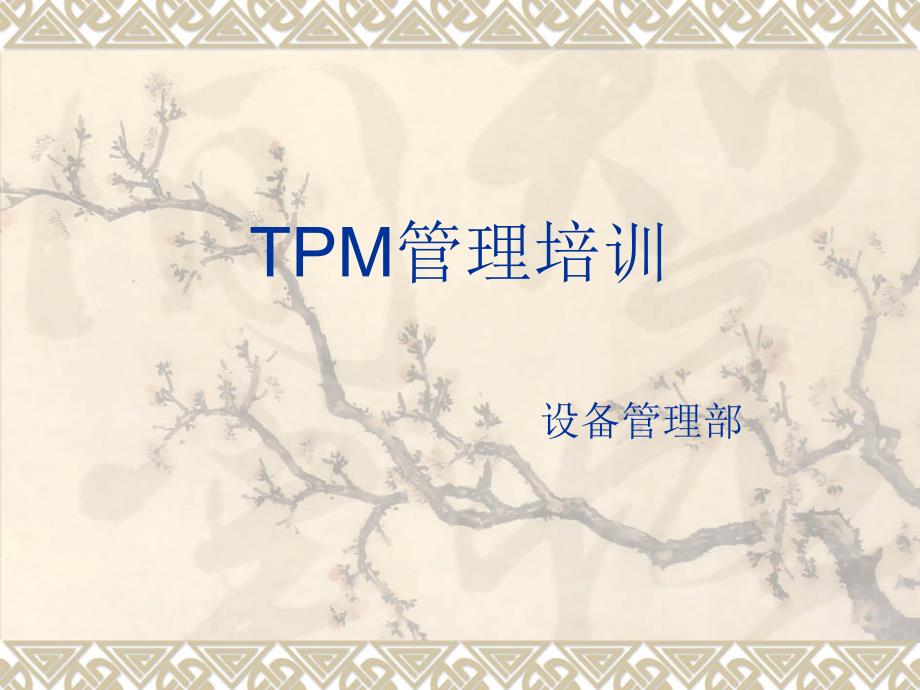 tpm管理培训_第1页