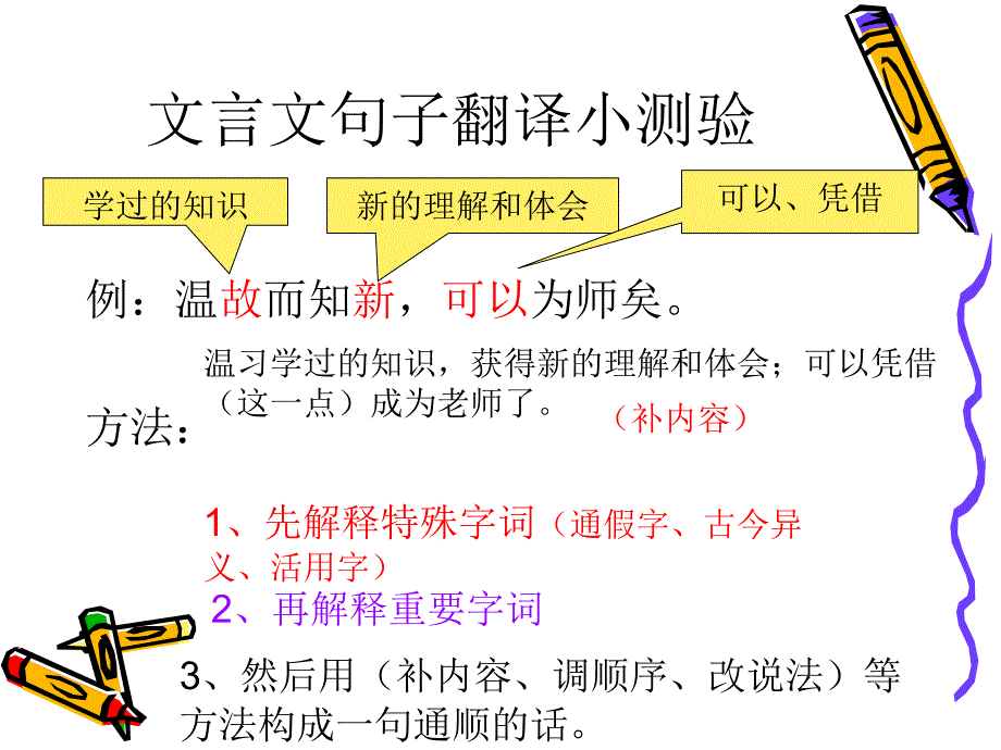 文言文句子翻译测验与指导_第1页