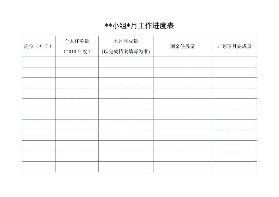 小组月工作进度表_第1页