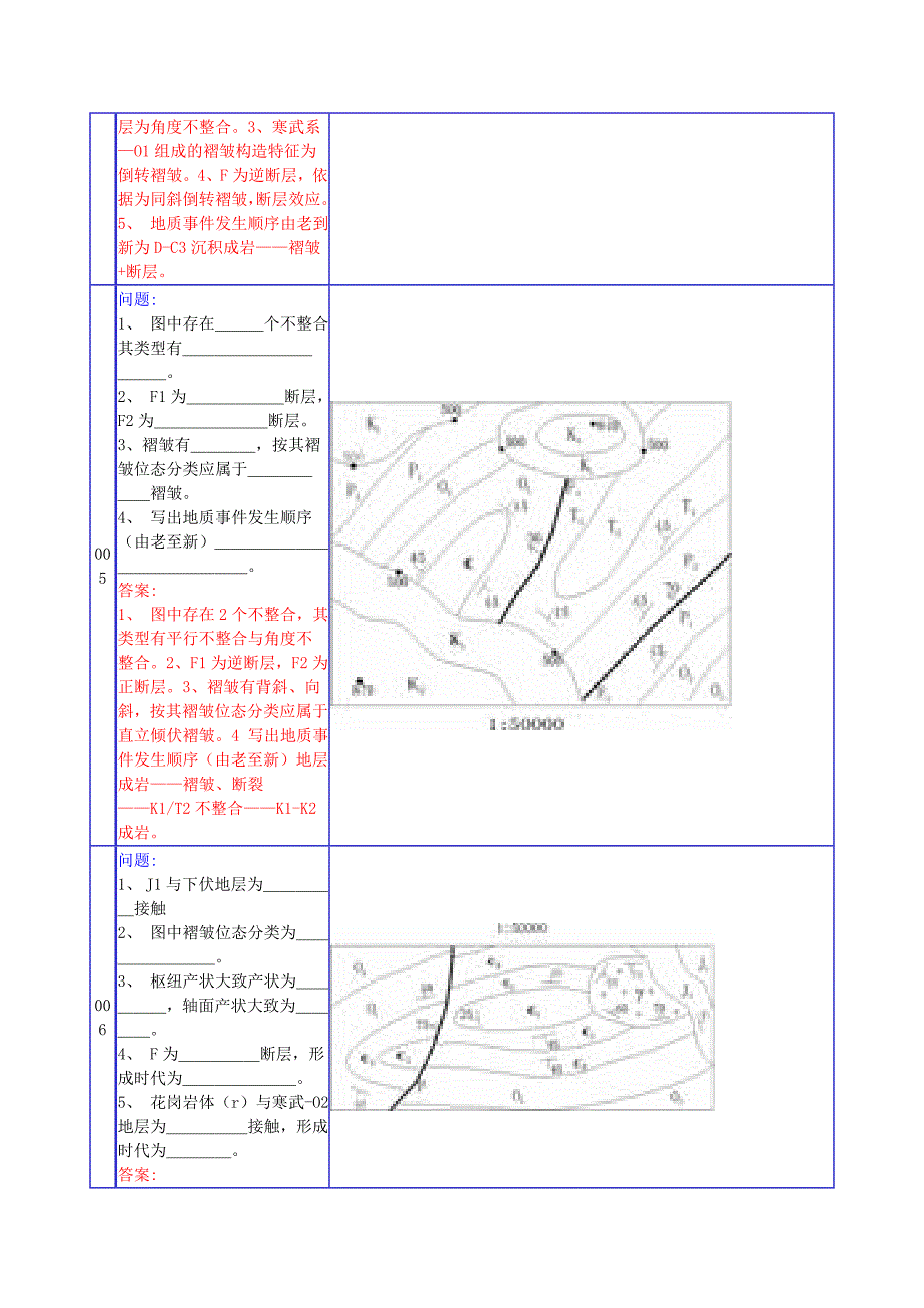 构造地质学综合作图考试题_第3页