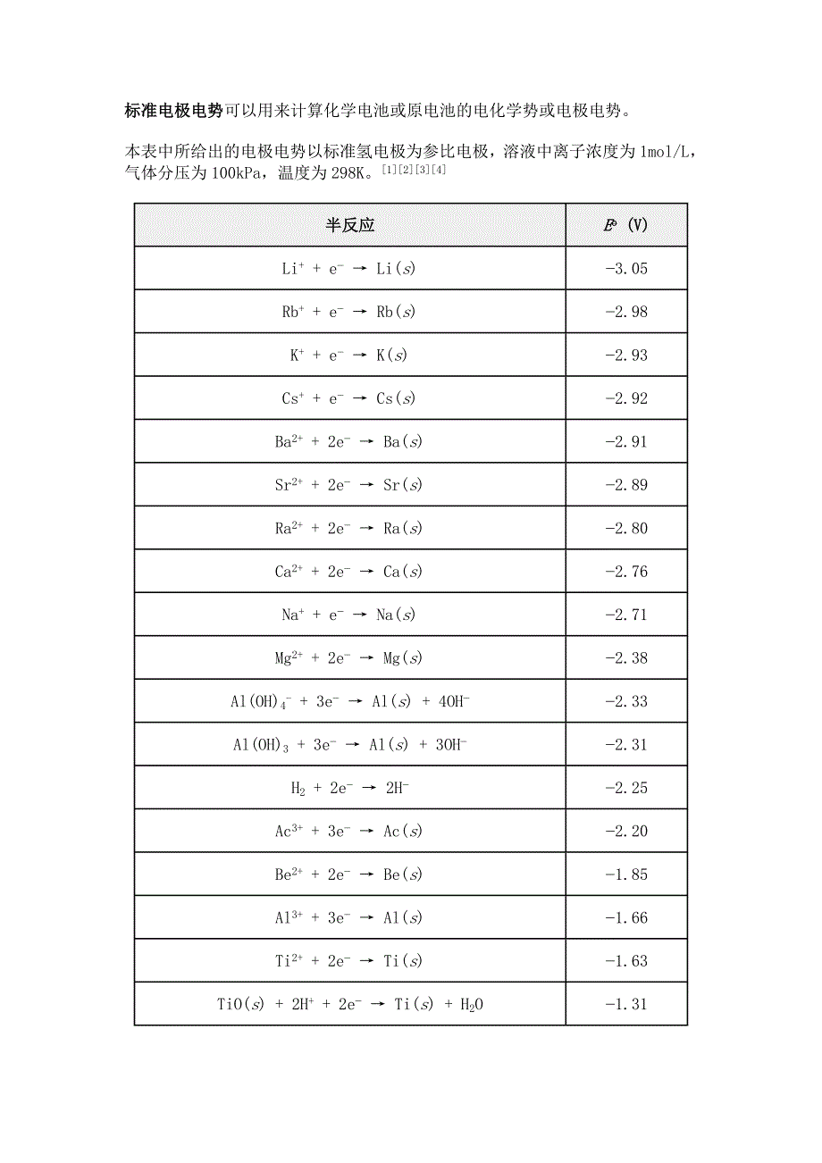 标准电极电势可以用来计算化学电池或原电池的电化学势或电极电势_第1页