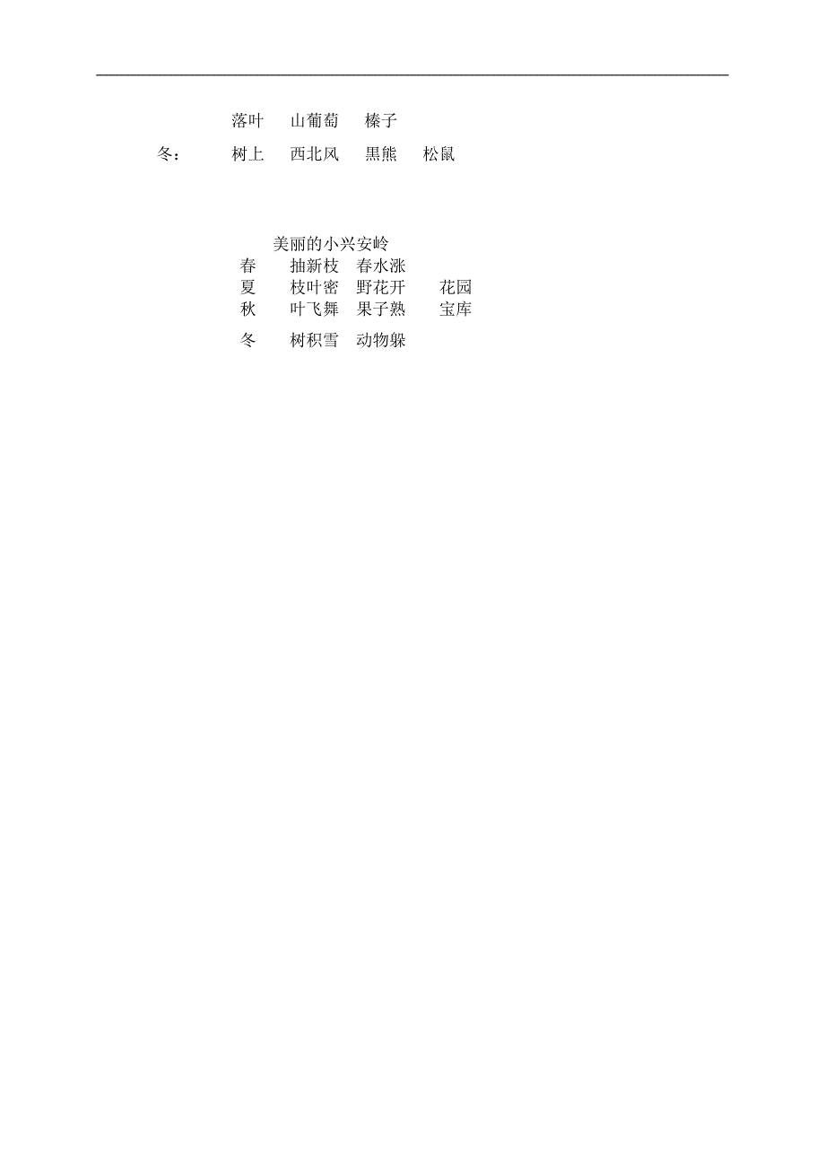 （沪教版）四年级语文上册教案 美丽的小兴安岭 5_第4页