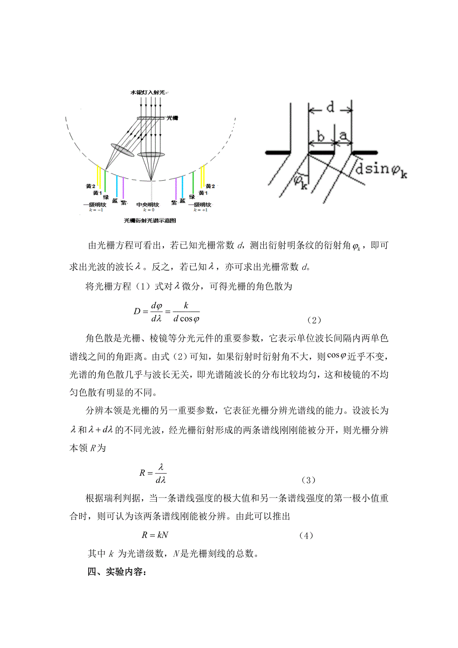 实验二  用透射光栅测定光波的波长_第2页