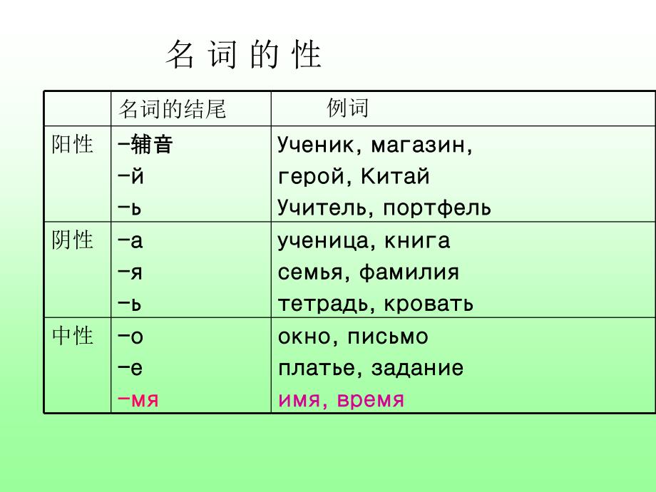 初中俄语复习七年级语法内容课件_第3页