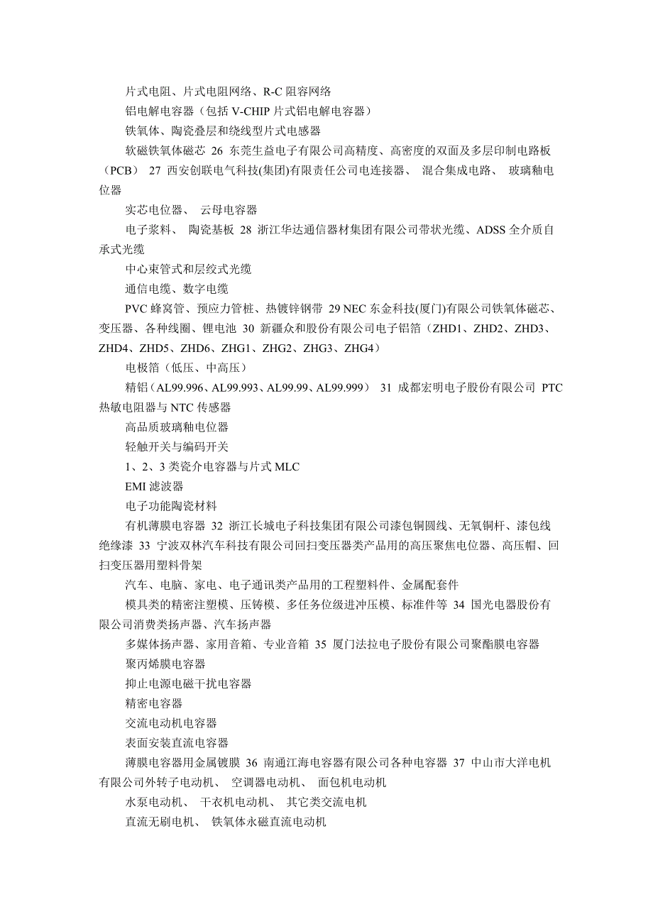 十届中国电子元件百强企业主要产品_第3页