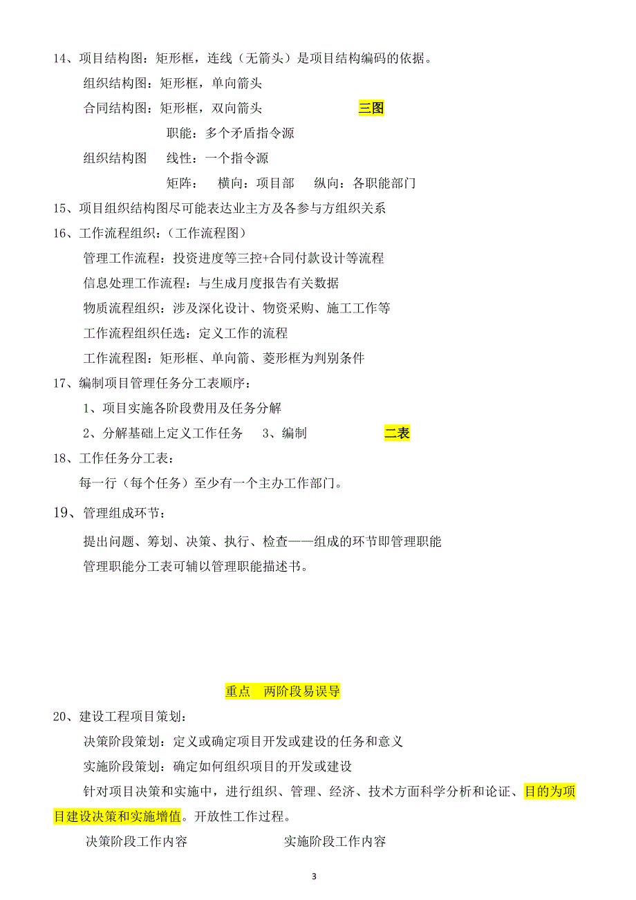 2018年一建建设工程项目管理学习笔记综合各网校课件+真题+教材编制而成_第3页