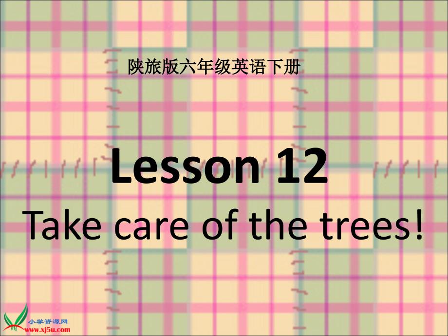 （陕旅版）六年级英语下册课件 Lesson 12 Take care of the trees_第1页