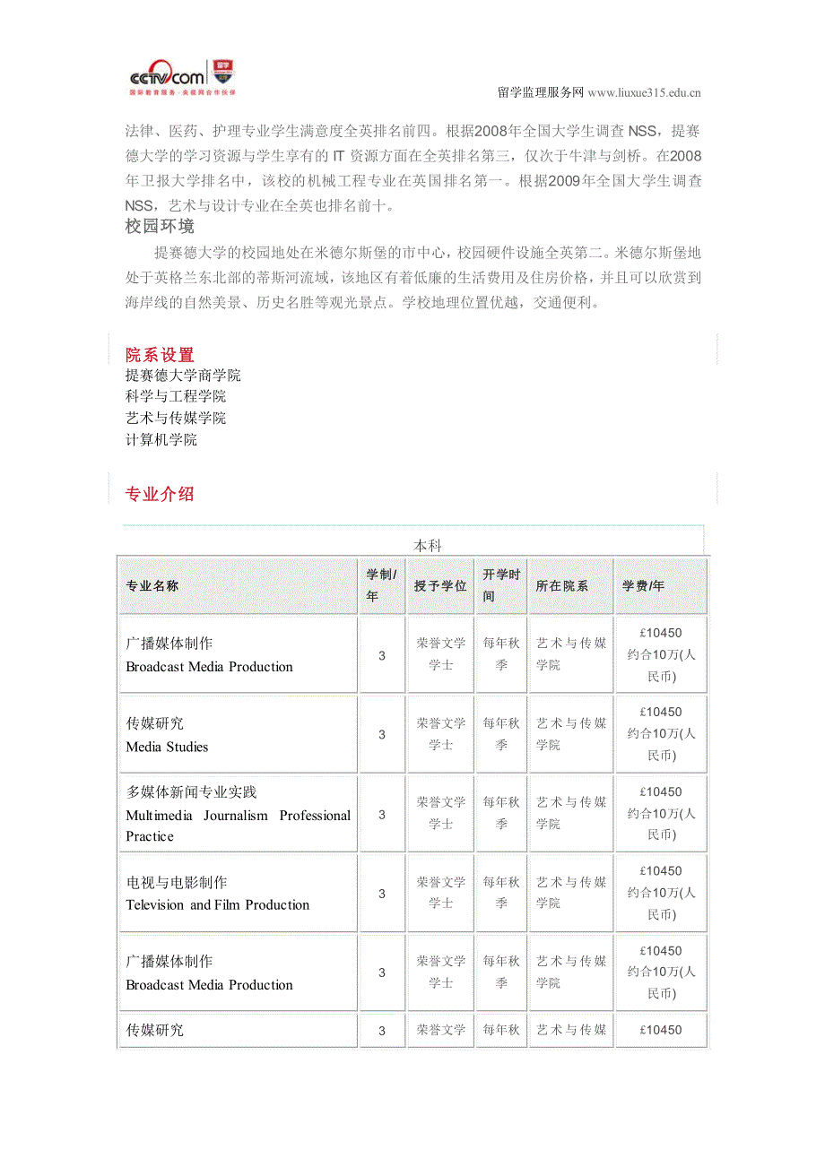 提赛德大学商务管理硕士申请条件_第3页