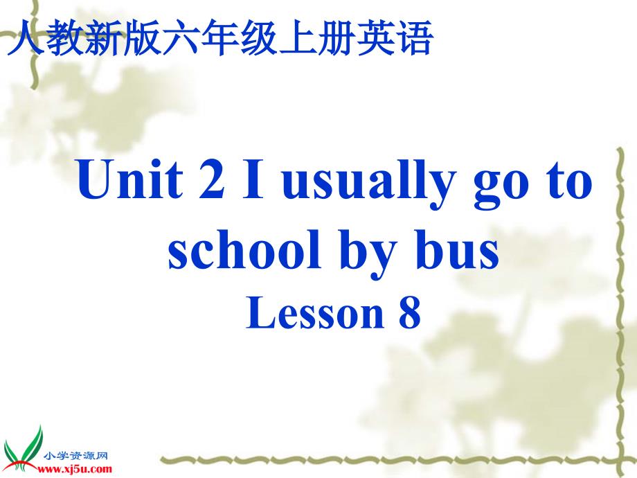 （人教新版）六年级英语上册课件 Unit 2 Lesson 8_第1页