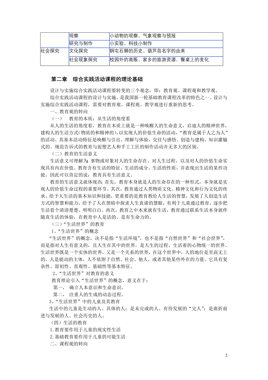 综合实践活动课程的教学设计_第2页