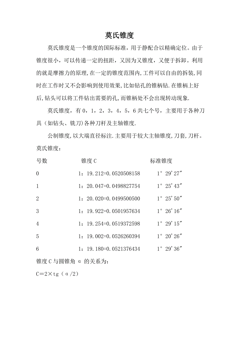 莫氏锥度国际标准_第1页