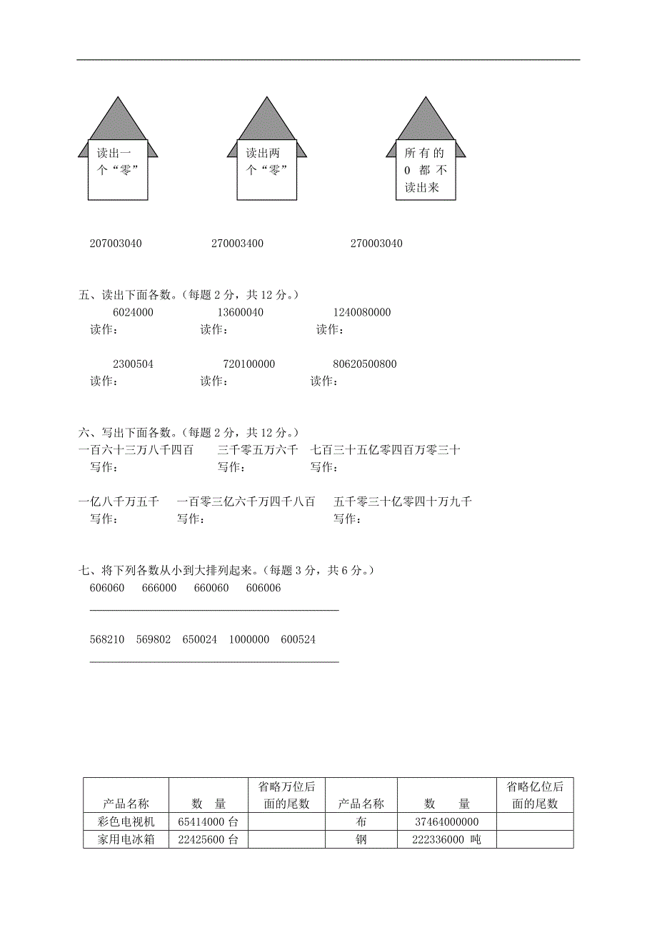 （人教新课标）四年级数学上册单元测试卷_第2页