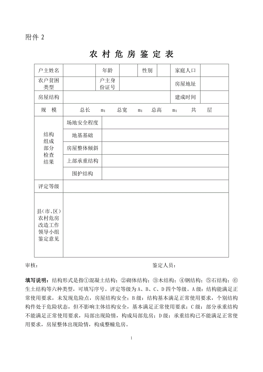 山东省农村危房改造工程鉴定、验收、协议样式(参考,可结合各市实际情况微调)_第1页