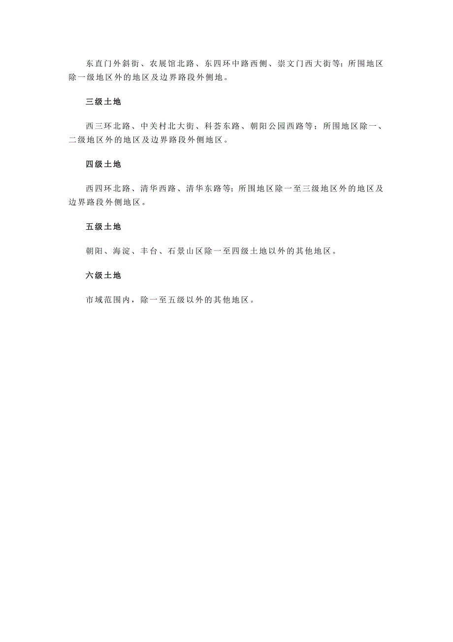 北京城镇土地使用税征收出台 分六个等级_第2页