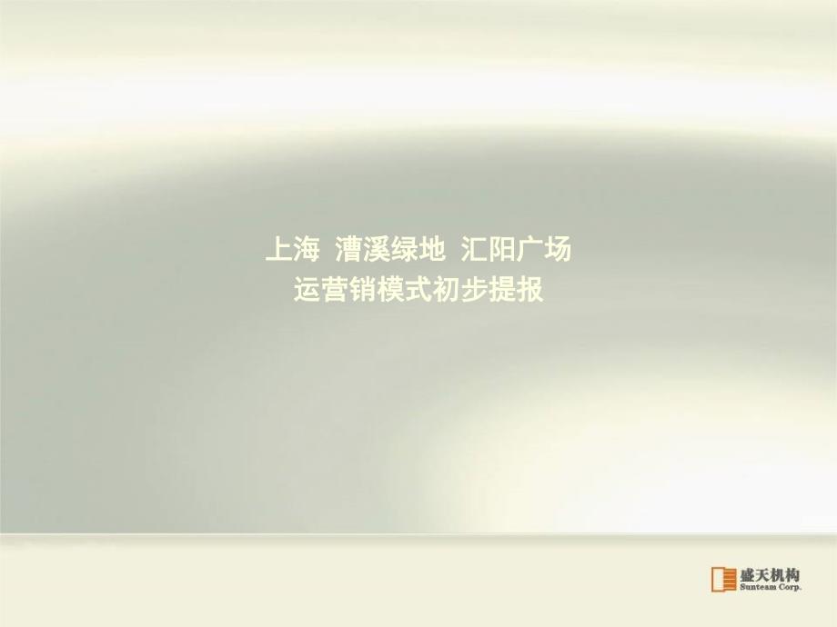 上海汇阳商业广场初步运营销模式文稿_第1页